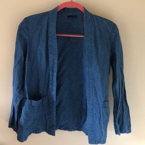 J.Jill Linen Open Front Cardigan